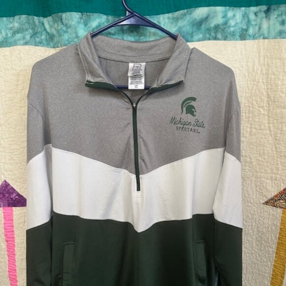 Michigan State Spartans Quarter Zip Men's Large - Picture 1 of 7